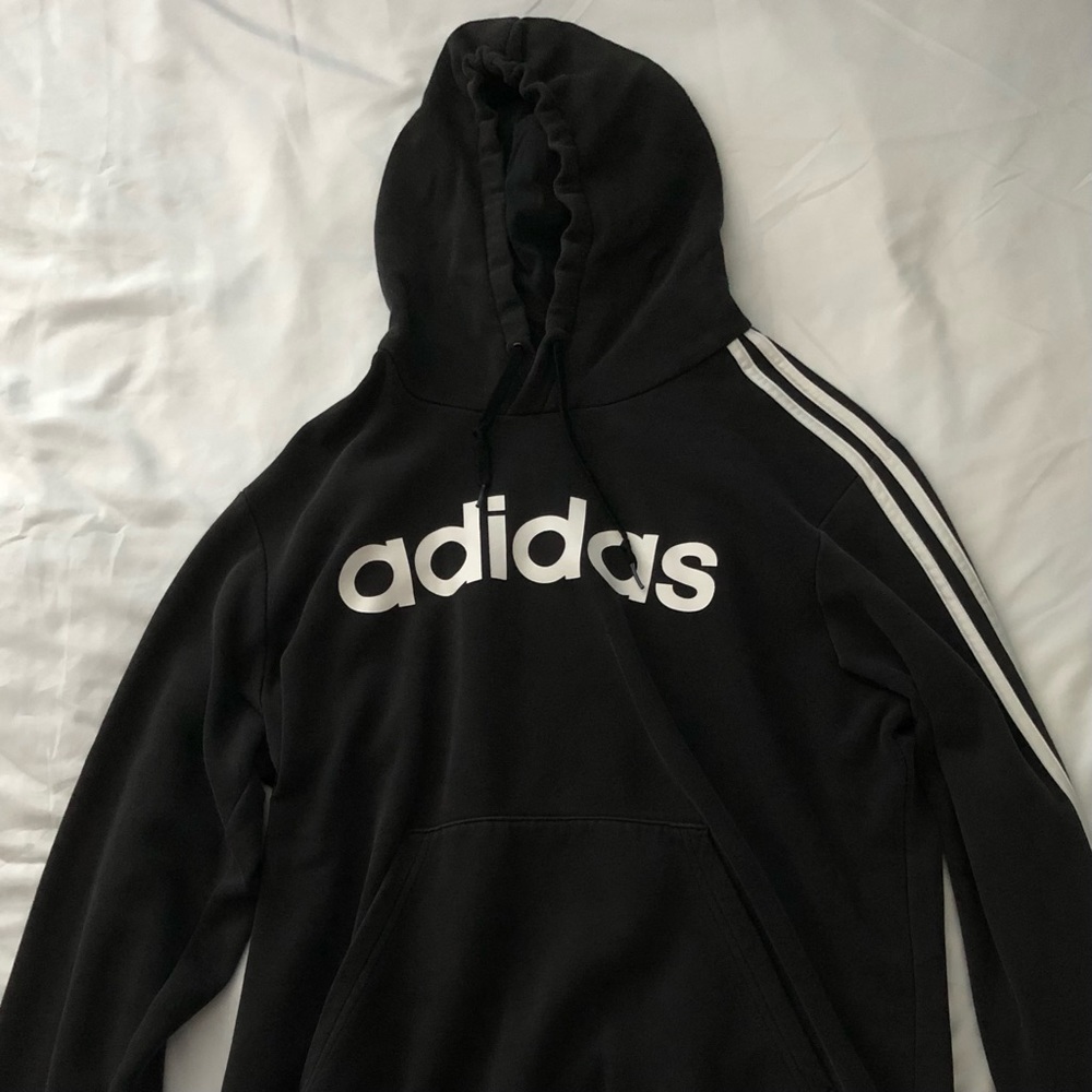 Large Black Adidas Hoodie
